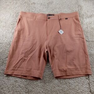 Travis‎ Mathew Shorts Mens 42 Orange Sunburst Apparent Wind Golf Stretch 9"
